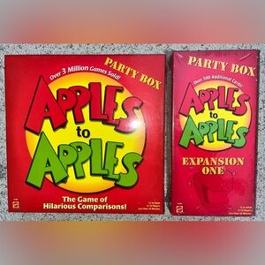 Apples to Apples Party Box Board Game & Expansion One, 2007 Version - NEW